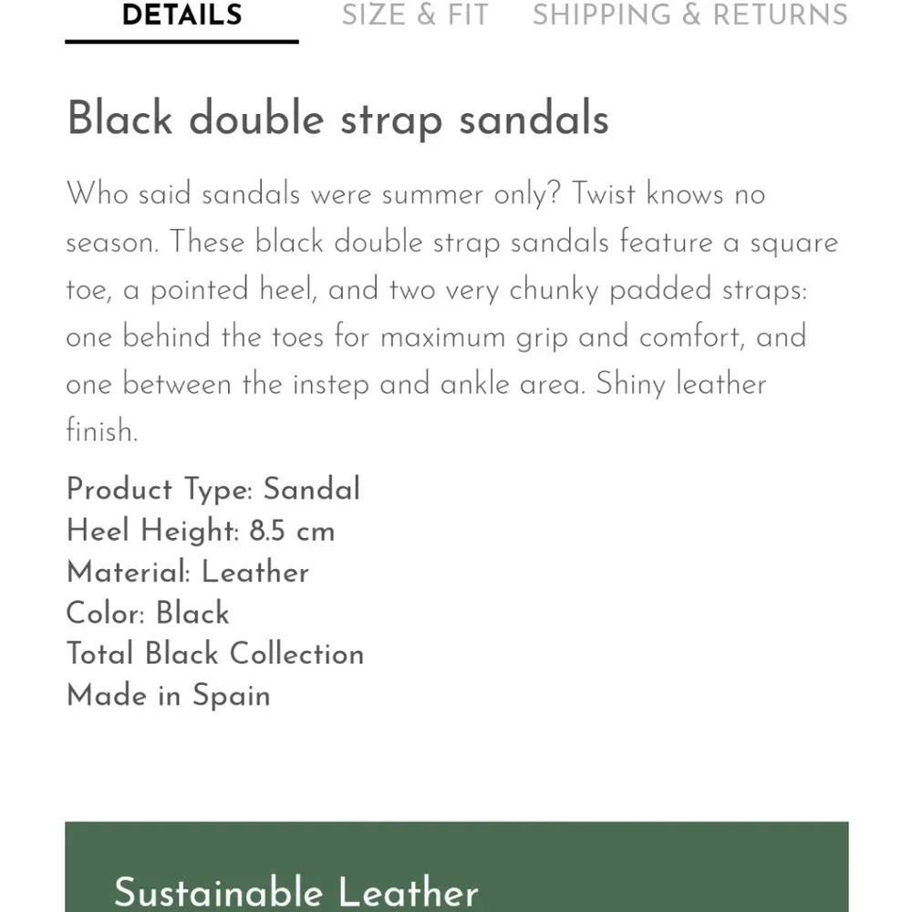 Alohas Black Double Strap Sandals - Picture 12 of 13